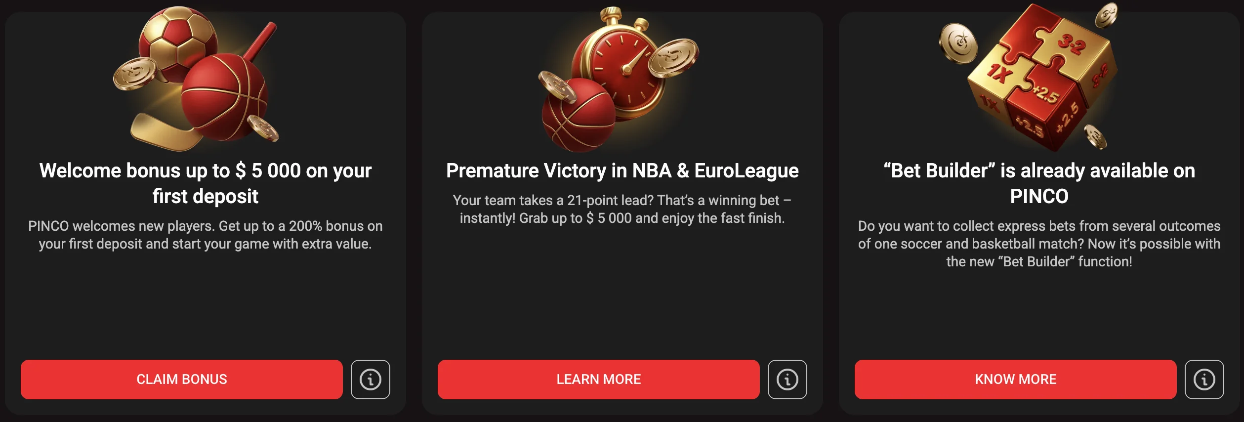 pinco casino betting bonus